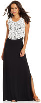 Thumbnail for your product : Karen Kane Cropped Lace Maxi Dress