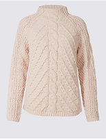 Thumbnail for your product : M&S Collection Chenille Cable Funnel Neck Jumper