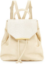 Thumbnail for your product : Sloane Danielle Nicole Snake-Embossed Faux-Leather Combo Backpack, Bone