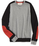 Thumbnail for your product : Tucker + Tate 'Backatcha' Colorblock V-Neck Sweater (Big Boys)