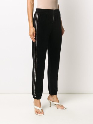 Juicy Couture Swarovski embellished velour zip jogger pant