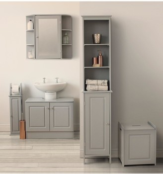 Lloyd Pascal Devonshire Tall Corner Bathroom Cabinet Painted Grey
