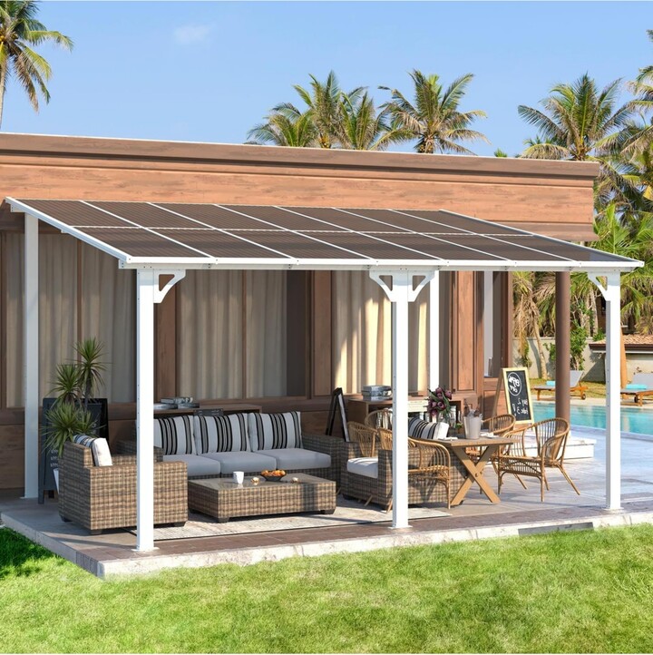 Aecojoy 20'x12' Wall Mounted Gazebos Pergola