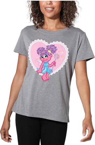 Sesame Street SesameStreetValentine'sDayHeartWithAbbyCadabbyWomen'sLooseTShirtAthleticHeatherLarge