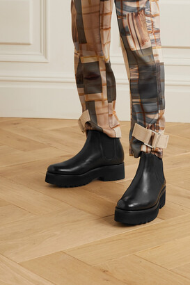 Grenson Naomi Leather Platform Chelsea Boots - Black