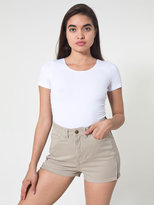 Thumbnail for your product : American Apparel Stretch Twill High-Waist Side Zipper Short