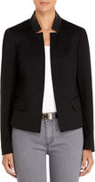 Thumbnail for your product : Jones New York Ponte Knit Blazer with Faux Leather Trim (Plus)