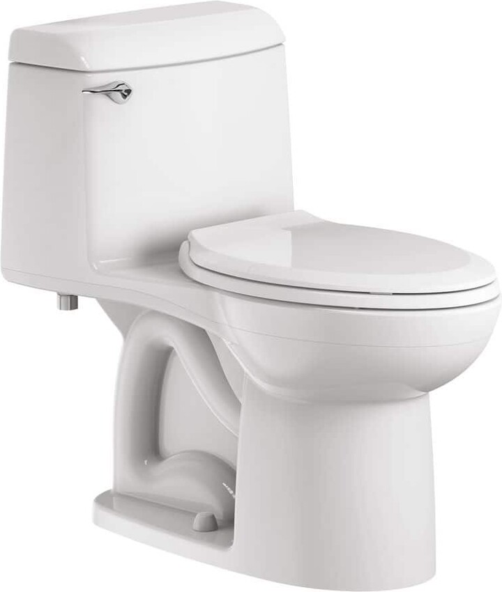 Champion 4 Tall Height 1-Piece 1.6 GPF Single Flush Elongated Toilet in White, Seat Included
