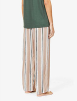 Thumbnail for your product : Hanro Stripe mid-rise woven pyjama bottoms