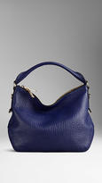 Thumbnail for your product : Burberry Small Signature Grain Leather Hobo Bag