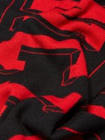 Thumbnail for your product : Moncler Football-logo Wool-blend Scarf - Black