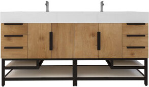 Jade Bath Jessica 72'''' Free Standing Single Bathroom Vanity / Base Finish: Teak Oak