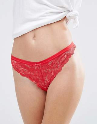 ASOS Design 3 Pack Pretty Lace Thong