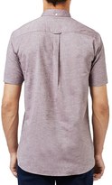 Thumbnail for your product : Topman Trim Fit Slub Twill Short Sleeve Shirt