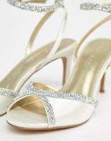 Thumbnail for your product : ASOS Design Heart Beat Bridal Embellished Heeled Sandals