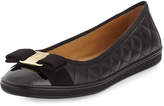 Thumbnail for your product : Ferragamo Rufina Quilted Ballet Flats, Black