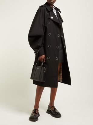 Burberry Double-breasted Cotton-gabardine Trench Coat - Womens - Black