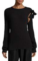 Thumbnail for your product : Sara Lanzi Wool Tie Pullover