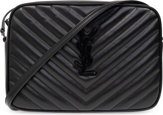 YVES SAINT LAURENT Mini Lou Leather Camera Crossbody Bag Black