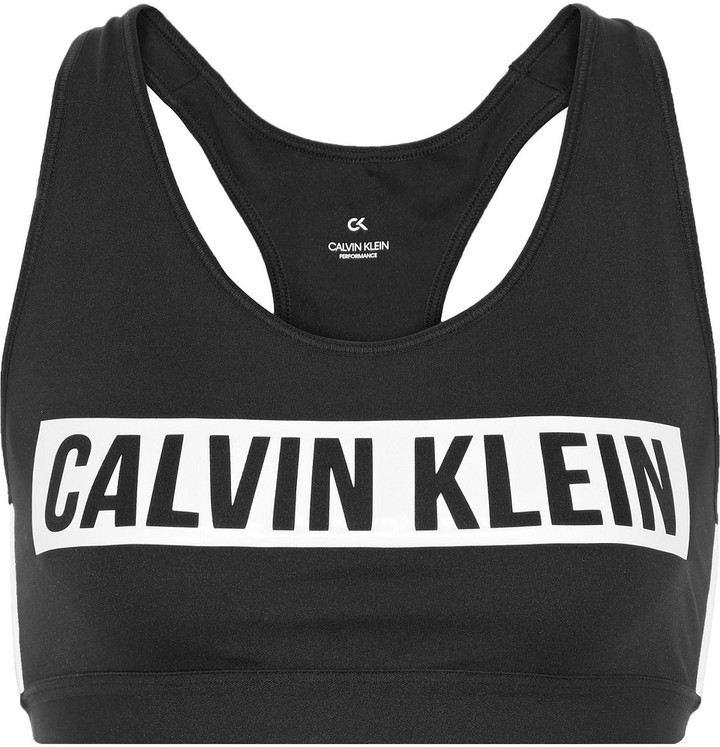 black and white calvin klein sports bra