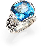 Thumbnail for your product : John Hardy Classic Chain London Blue Topaz & Sterling Silver Braided Ring