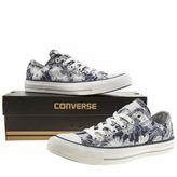 Thumbnail for your product : Converse womens navy & silver all star tropical flower trainers