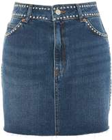 Thumbnail for your product : Topshop PETITE Studded Denim Skirt
