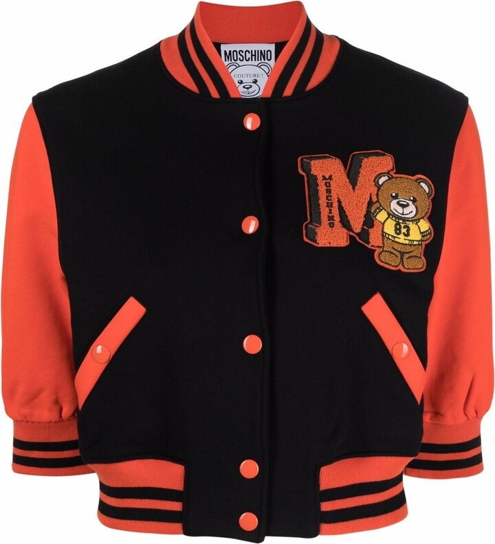teddy bear bomber jacket black