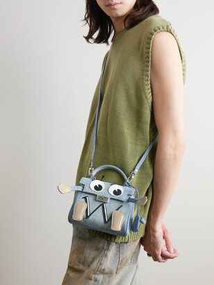 Readymade + Dr. Woo Monster Cross-Grain Leather-Trimmed Denim