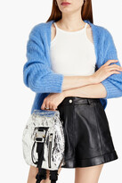 Thumbnail for your product : Alyx Faux leather-trimmed metallic shell backpack