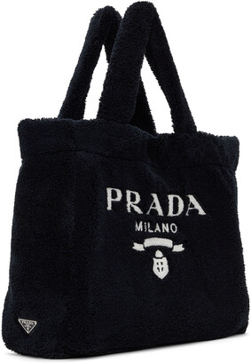 Prada Black & White Terry Tote Bag