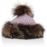 Thumbnail for your product : Albertus Swanepoel Women's Dolores Fox Fur & Wool Beanie - Light, Pastel purple