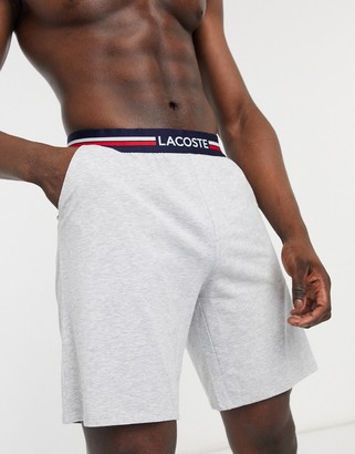 Lacoste shorts with coloured waistband in grey