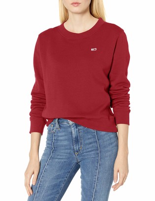 tommy hilfiger red sweatshirt women's