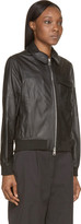 Thumbnail for your product : J.W.Anderson Black Leather Classic Bomber Jacket