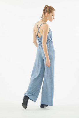 Urban Outfitters Halli Sparkly Cross-Back Jumpsuit