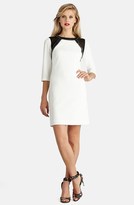 Thumbnail for your product : Donna Morgan Embellished Mesh Inset Crepe Shift Dress