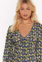 Thumbnail for your product : Nasty Gal Womens What's the Twist Floral Maxi Dress - Navy - 6