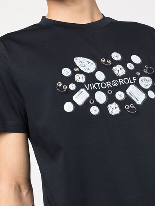 Viktor & Rolf ring-embellishment logo-print T-shirt