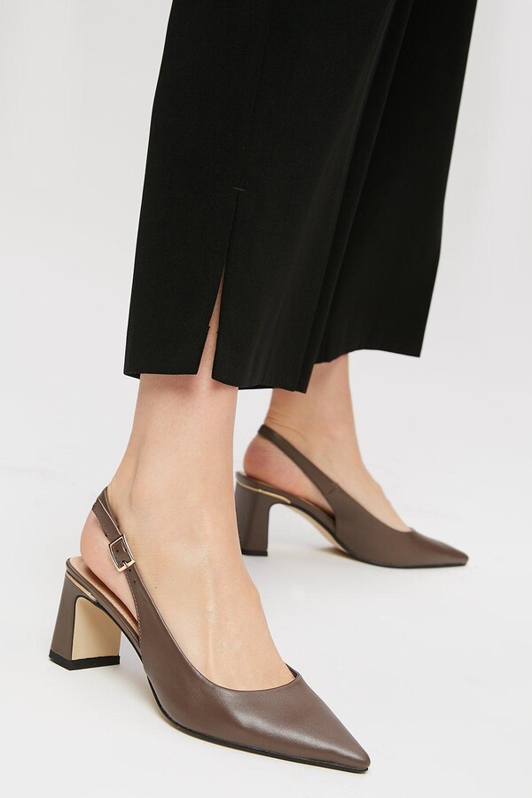 taupe slingback pumps
