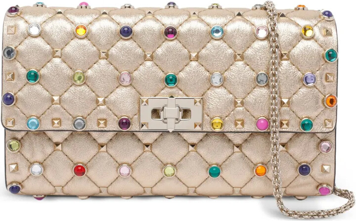 Valentino Garavani Rockstud Spike jewel-embellished pochette