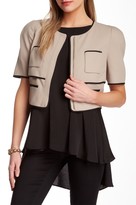 Thumbnail for your product : BCBGMAXAZRIA Malcolm Short Sleeve Cropped Jacket