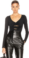 Thumbnail for your product : Alexander Wang T by Jersey Bodysuit in Black | FWRD