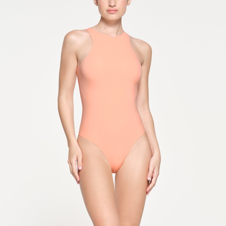 SKIMS Fits Everybody High Neck Bodysuit | Faded Nectar