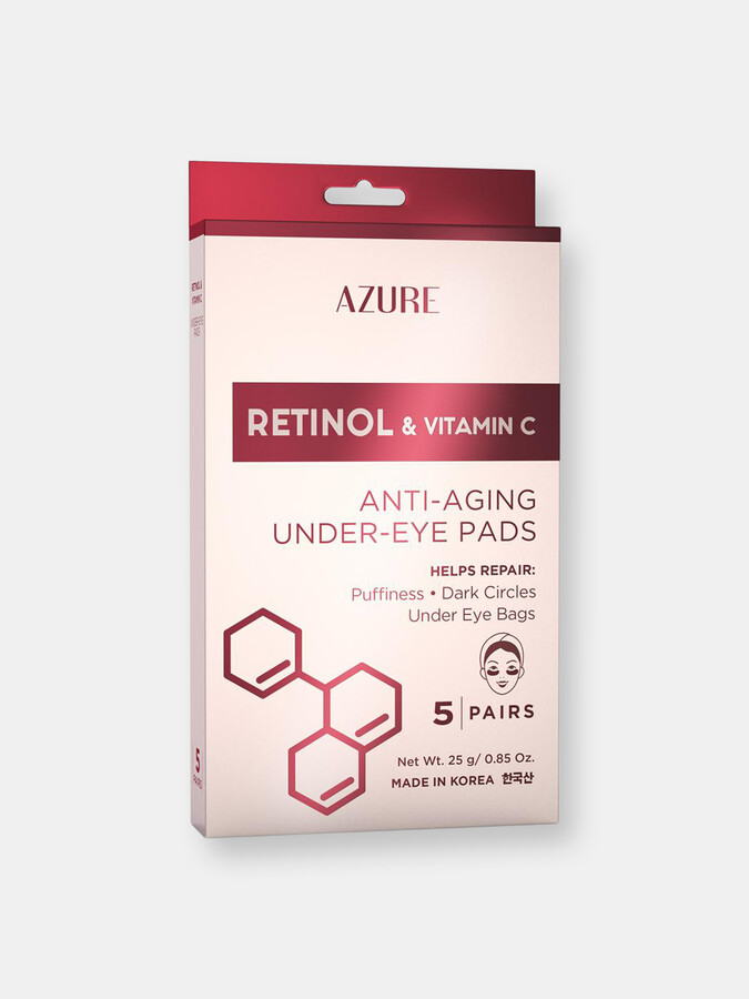 Azure Skincare Retinol & Vitamin C AntiAging Under Eye Pads 5 Pairs