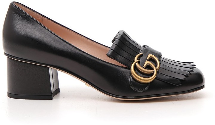 Gucci Black Mid Heel Pumps | Shop the world's largest collection of fashion  | ShopStyle