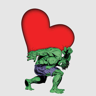 Marvel Comics Hulk Heart Women's T-Shirt