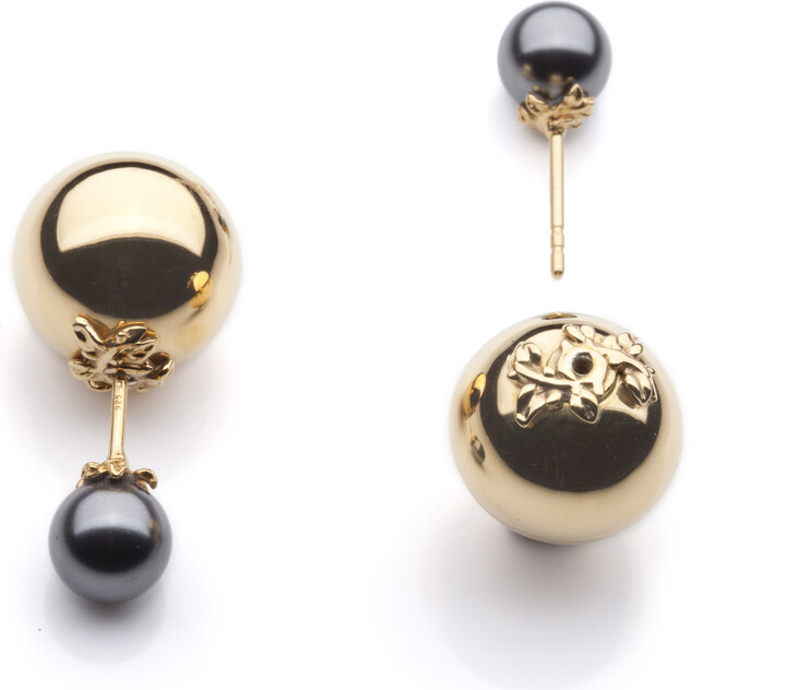 Kasun Women's Gold Orb & Pearl Stud Earrings - ShopStyle