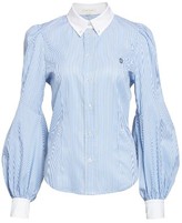 Thumbnail for your product : Marc Jacobs Women's Stripe Bishop Sleeve Blouse