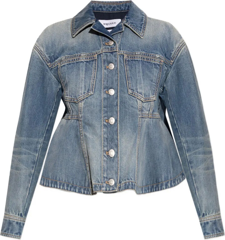 Alexander McQueen Button-Up Denim Jacket